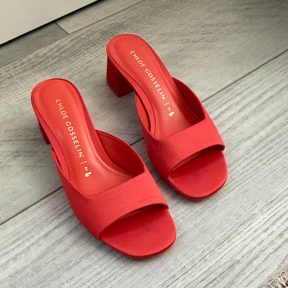 Larroude Deep Orange/Red Women's Mules